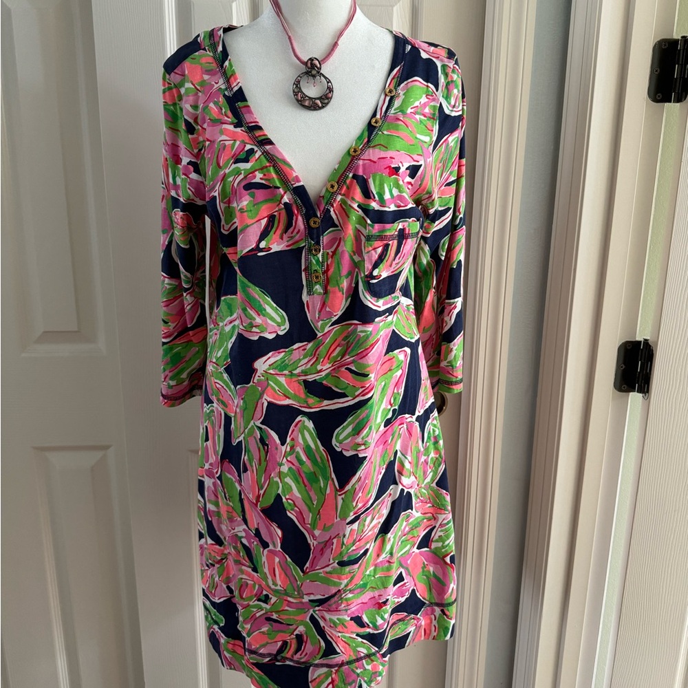 Lilly Pulitzer Pima Cotton 3/4 Sleeve Large Dress